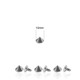 10mm Metal Cone Shaped Punk Studs with Pinback Rivets - (Pack of 100)